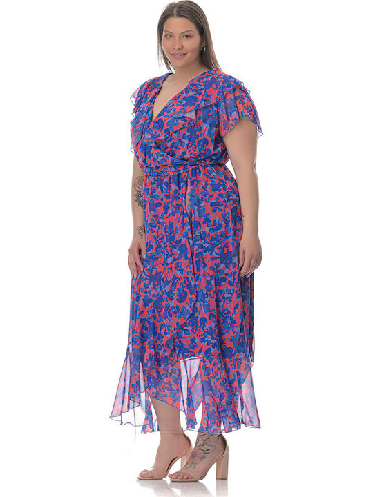 Rochii de Vară pentru Femei Midi Krouaz cu Volane Model Floral