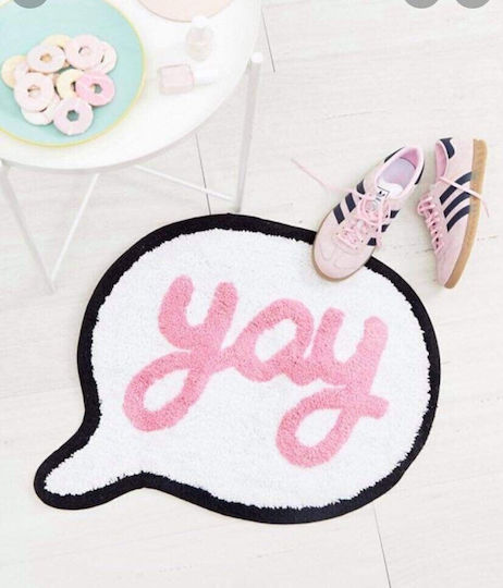 Sass & Belle Kids Cotton Rug Say Yay 50x61cm