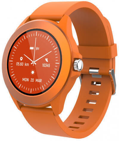 Forever Colorum CW-300 43mm Smartwatch με Παλμογράφο (Πορτοκαλί)