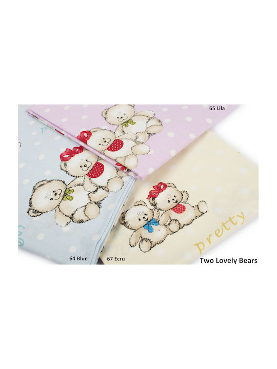 Dimcol Two Bears Kinder Kissenbezug 50x70cm Flieder