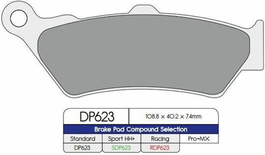 DP Brakes Τακάκια Μοτοσυκλέτας Εμπρός για Ducati Diavel