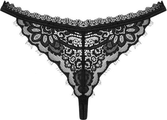 Obsessive Maderris Γυναικείο Sexy String Μαύρο