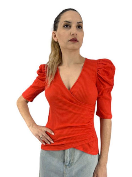 Coocu Damen Sommer Bluse mit 3/4 Ärmel Türkis