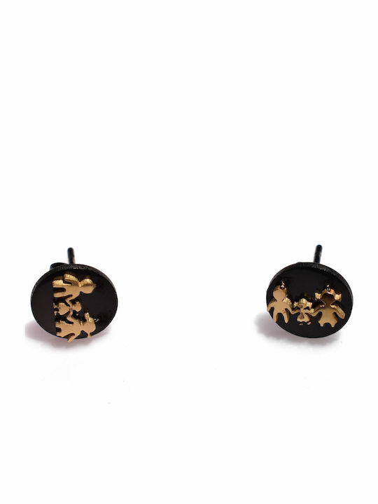 Bizoutaki Set with Necklace & Earrings from Steel Gold Plated
