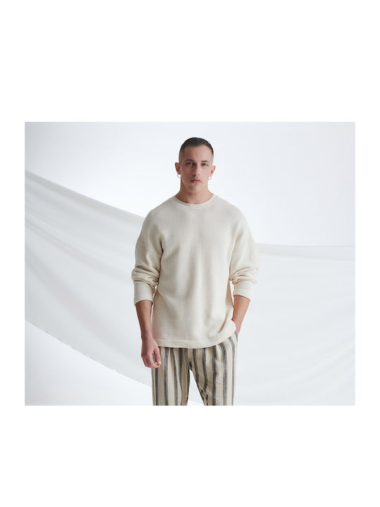 P/Coc Herren Langarm-Pullover Beige