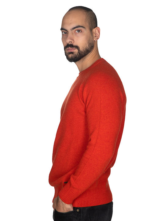 Vera Herren Langarm-Pullover Orange