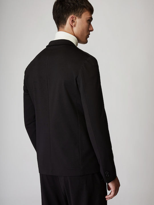 Men's Summer Suit Jacket Slim Fit Black