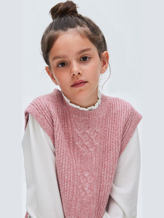 Kids Vest Knitted Purple