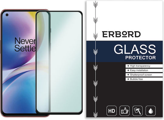 3D 0.3mm Full Face Tempered Glass Μαύρο (OnePlus Nord 2)