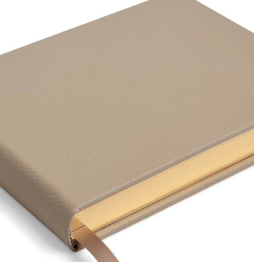 Smythson Notizbuch mit leeren Seiten Beige