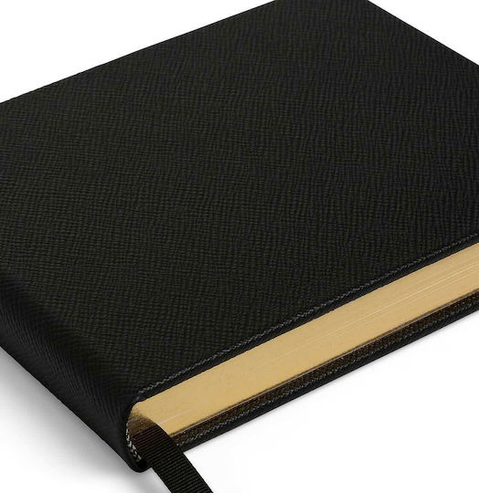 Smythson Σημειωματάριο με Λευκές Σελίδες Μαύρο