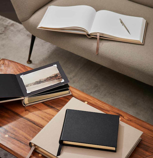 Smythson Notizbuch mit leeren Seiten Beige