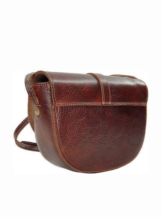 Leather Women's Flap Bag Brown