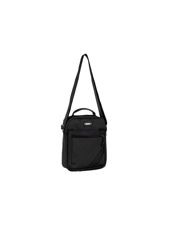 Mcan Shoulder / Crossbody Bag Z-226 with Zipper, Internal Compartments & Adjustable Strap Black 20x8x25cm