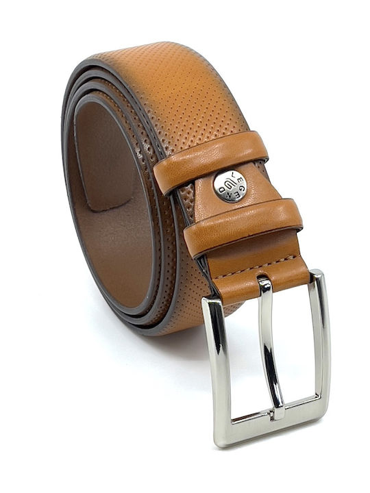 Men's Belt Leather Tabac Brown
