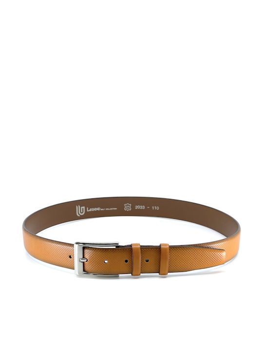 Men's Belt Leather Tabac Brown