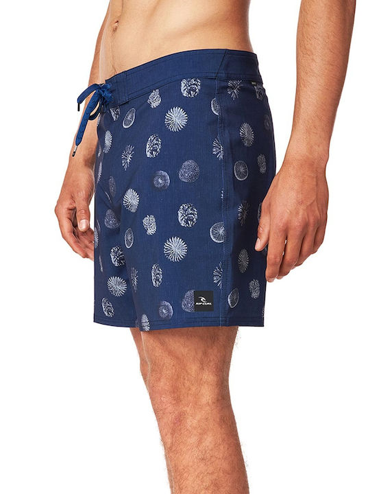MIRAGE RETRO Ανδρικό Μαγιό Σορτς Navy Μπλε με Σχέδια