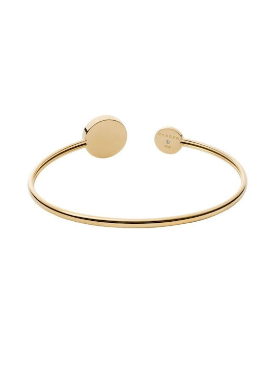 Skagen Bracelet Handcuffs Agnethe made of Steel Gold Plated with Pearls