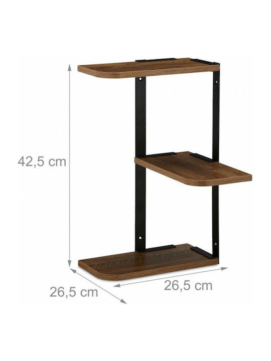 Corner Shelf Wall Brown 42.5x26.5x26.5cm
