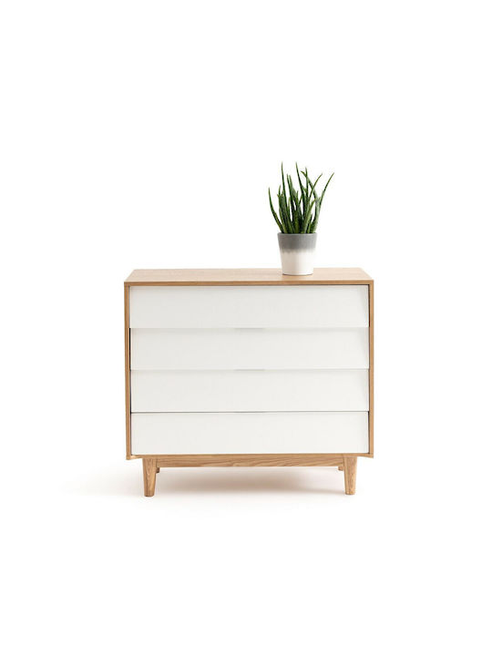 Wooden Chest of Drawers with 4 Drawers 90x42x80cm