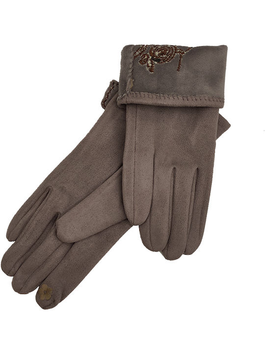 Gift-Me Gray Leder Handschuhe Berührung