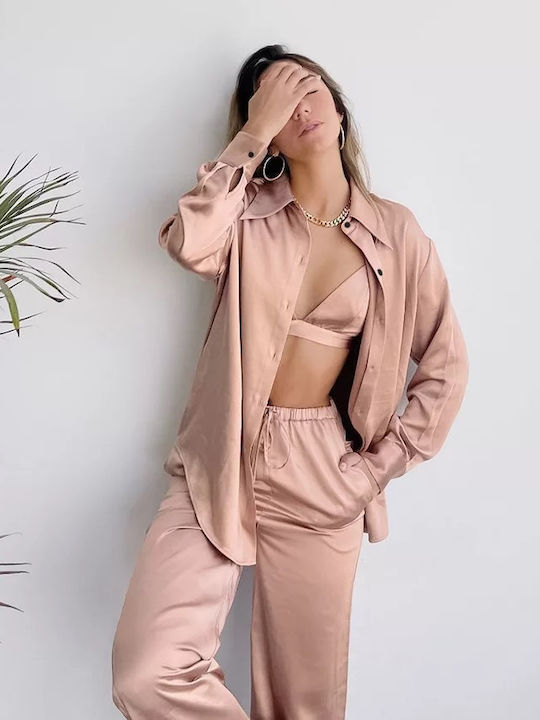 La Lolita Amsterdam Damen Pyjama-Set Rosa