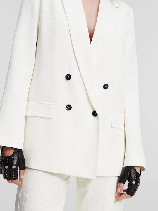 Karl Lagerfeld Blazer pentru femei Sacou Alb