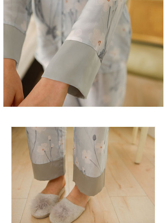 La Lolita Amsterdam Winter Women's Pyjamas Set Light Blue
