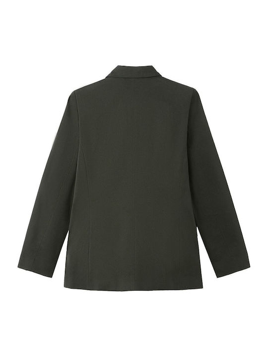 La Redoute Collections Women's Double Breasted Blazer Green