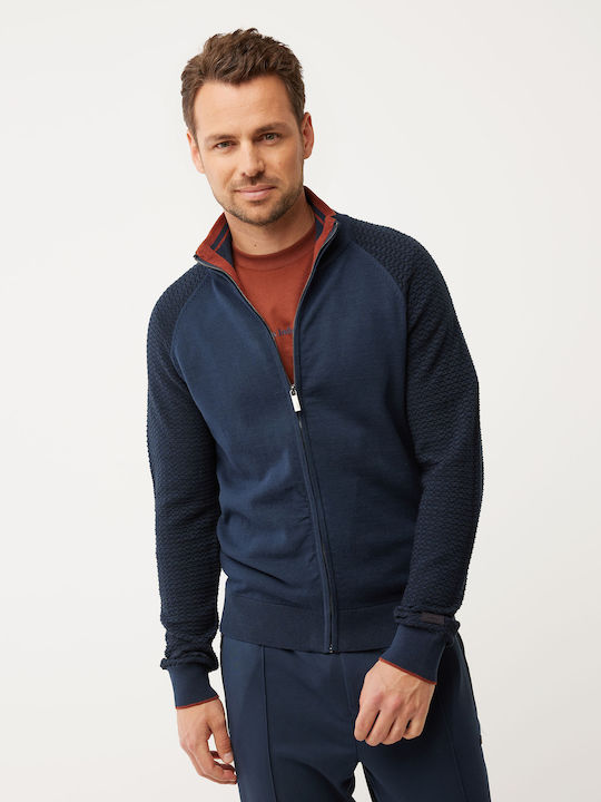 Men's Knitted Cardigan Blue