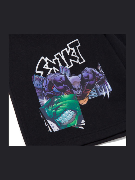 Marvel Smash Up Men's Athletic Shorts Black