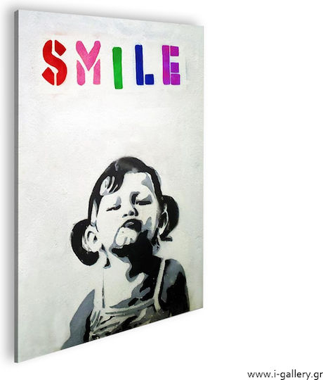 I-gallery Street Art Smile Painting on Canvas 70x100cm