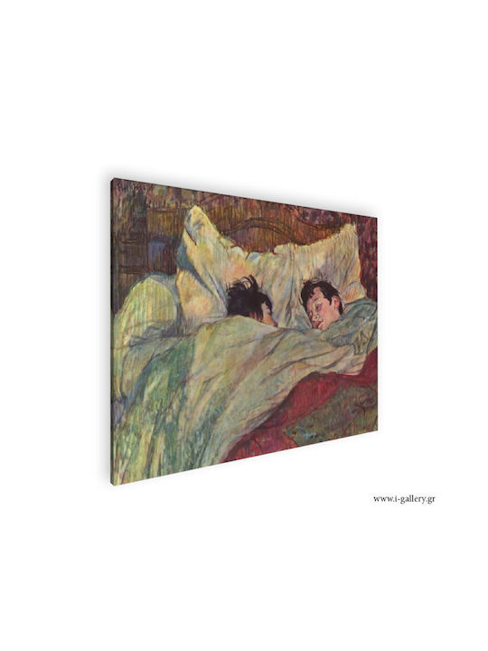I-gallery In Bed Toulouse Painting Copy of Toulouse Lautrec on Canvas 90x60cm
