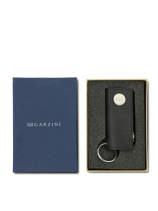 Garzini Χειροποίητο Κλειδοθήκη Key Δερμάτινη Μαύρη