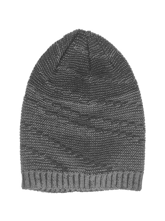 Beanie Unisex Σκούφος Πλεκτός σε Γκρι χρώμα