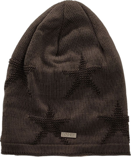 Beanie Unisex Σκούφος Πλεκτός σε Καφέ χρώμα