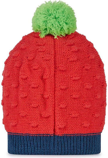 Groove Pom Pom Beanie Frauen Beanie Gestrickt in Rot Farbe
