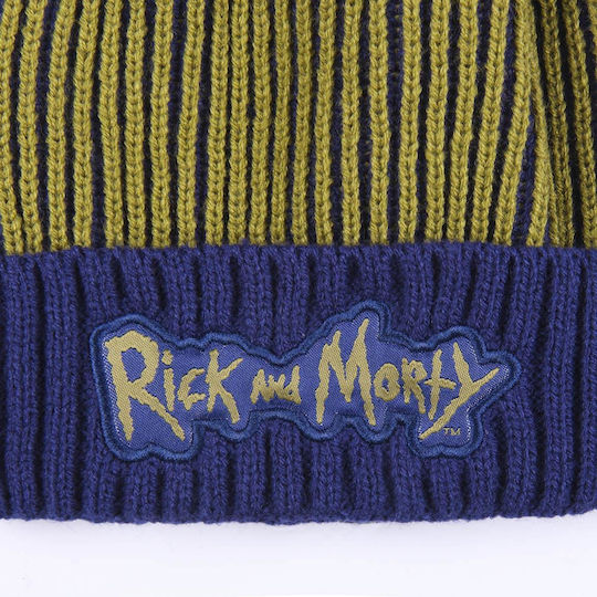 Rick Morty Pom Pom Beanie Unisex Căciulă Cu Tricotat Coastă În Culoare Galbenă