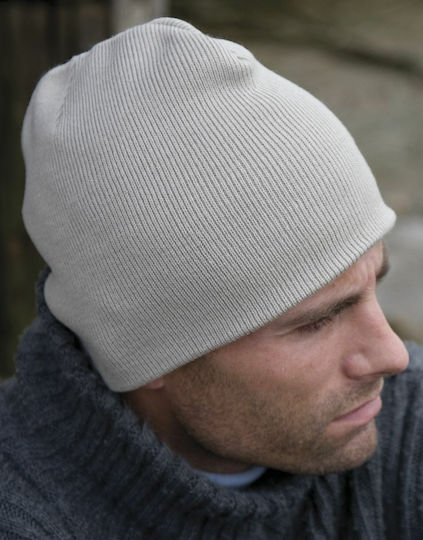 Knitted Beanie Cap Beige