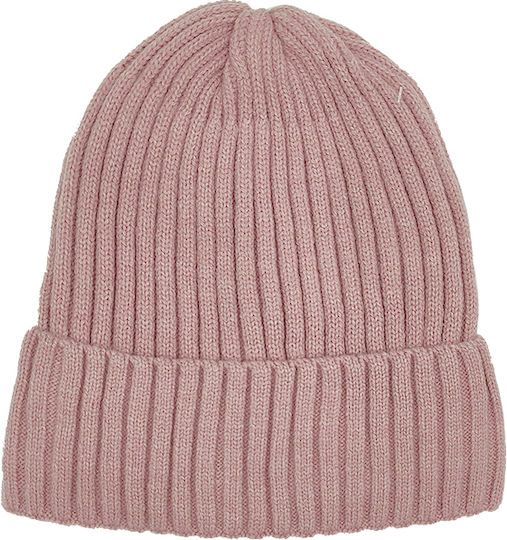 Beanie Γυναικείος Σκούφος Πλεκτός σε Ροζ χρώμα