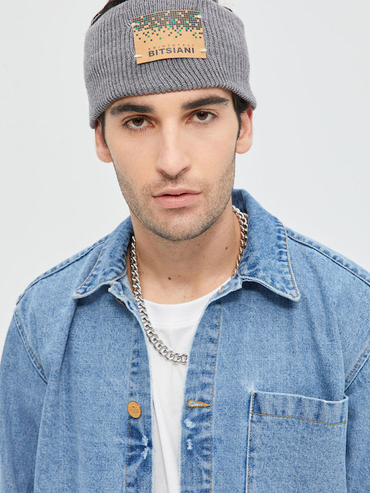 Aristoteli Bitsiani Knitted Beanie Cap Gray