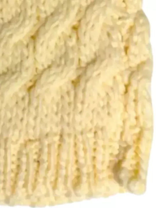 Bode Beanie Frauen Beanie mit Strickmuster in Beige Farbe