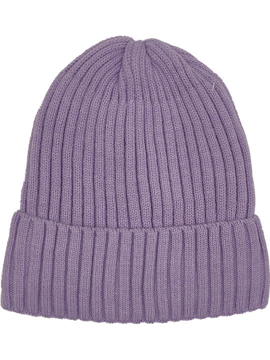 Beanie Γυναικείος Σκούφος Πλεκτός σε Μωβ χρώμα