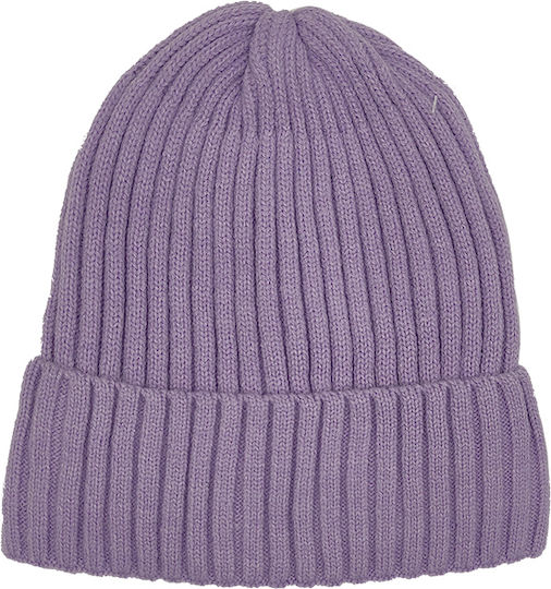 Beanie Γυναικείος Σκούφος Πλεκτός σε Μωβ χρώμα