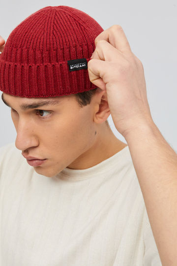 Ribbed Beanie Cap Brown