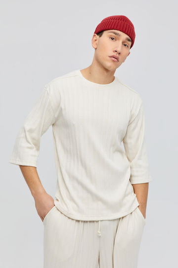 Ribbed Beanie Cap Brown
