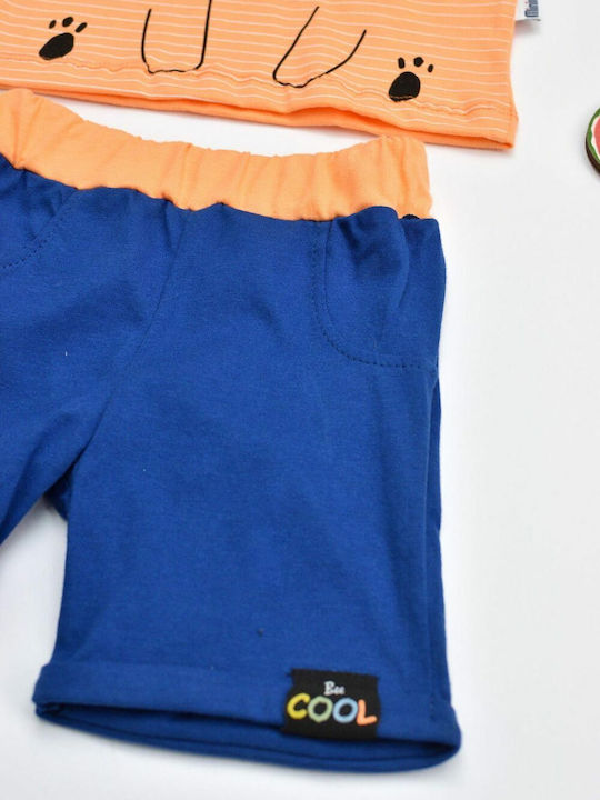 Kinder-Set mit Shorts Sommer 2Stück Orange Bee Cool