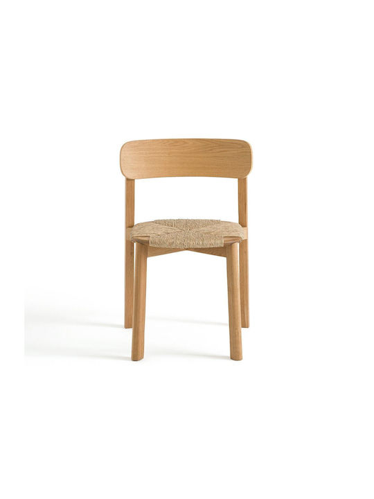Batignolles Dining Room Wooden Chair Brown 52x52x78cm