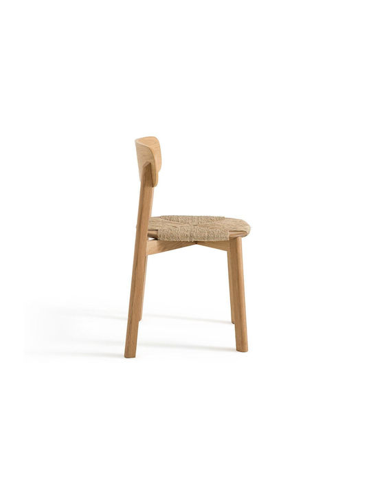 Batignolles Dining Room Wooden Chair Brown 52x52x78cm