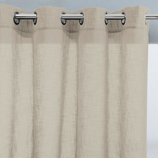 La Redoute Interieurs Κουρτίνα με Τρουκς Μπεζ 250x280εκ.